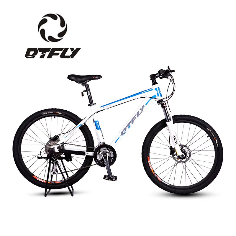 dtfly 24速山地自行车铝合金双碟刹禧玛诺山地自行车 26寸山地车