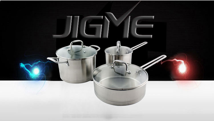 龙兴宝富吉美六件套装锅 组合锅具不粘锅无涂层 汤锅奶锅煎锅