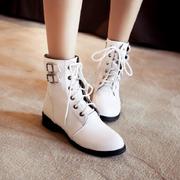 2019秋季短靴女平底马丁靴短筒学生女士鞋子女鞋，冬靴女式靴子单靴