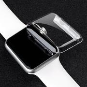 适用全屏applewatch5超薄苹果手表ses6432透明保护套水晶壳
