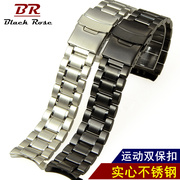 不锈钢表带适配卡西欧表带，钢带bem-501506男款手表链配件2022mm