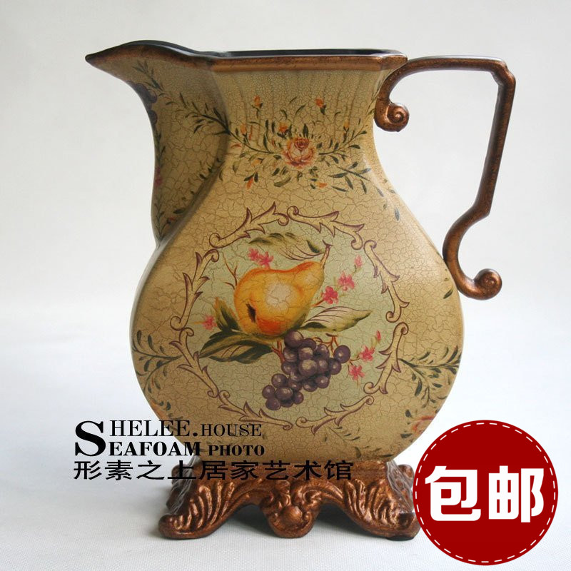特价正品欧式乡村陶瓷手绘古典花瓶工艺品家居饰品客厅电视柜摆件|ruв категории Домашний быт, ваза/цветок/искусственные цветы/моделирование украшения, цветок/ваза, цветы чайник бутылки - от Buy2taobao.com для оказания профессиональной услуги покупки агента Taobao