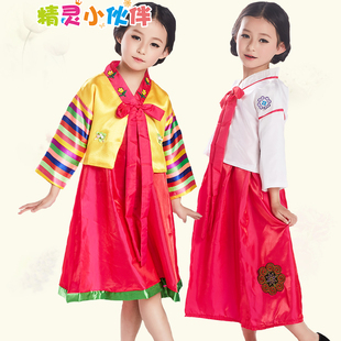 儿童韩服女童朝鲜族服装，舞蹈服少数民族演出表演服装摄影服饰