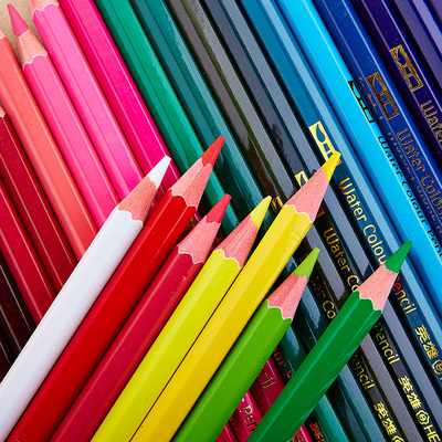 英雄778儿童彩色铅笔36色48色72色水溶性彩铅油性彩铅彩虹笔画笔