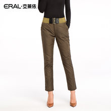 ERAL/艾莱依蕾丝裤边装饰中腰小脚羽绒裤女外穿加厚AFA1007图片