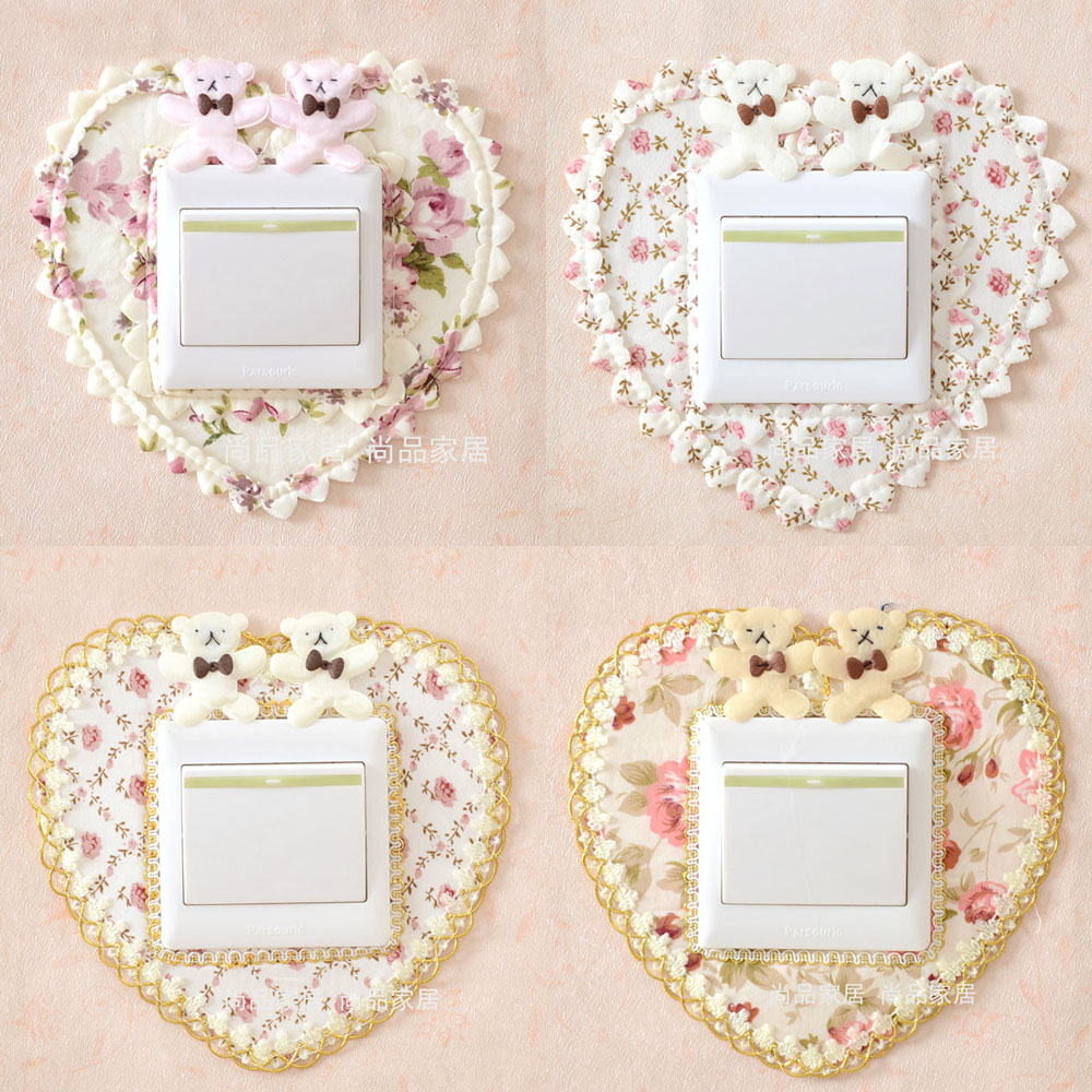 Five Countryside Fabric art Switch Cover Lace switch stickers Socket sets Switch cover Switch Coverin the Home Fabric , Dust protection cover , Switch Cover category - from Buy2taobao.com to provide professional Taobao agent buy service
