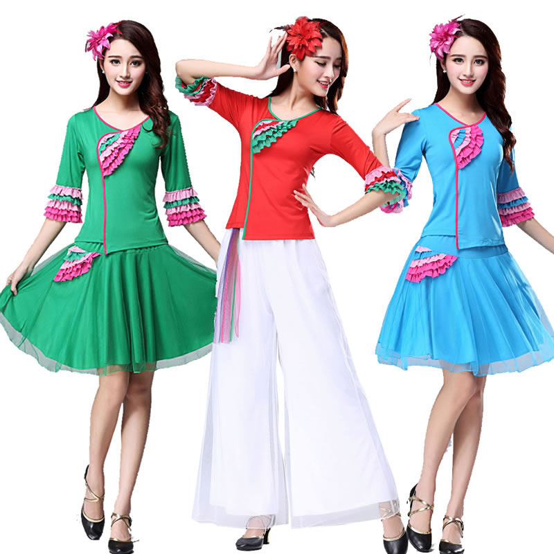Jasmine square dance clothing new pattern suit Summer wear summer summer dance clothes adult Two piece set skirtin the Sports/Yoga/Fitness/Fans supplies , Dance/Aerobics/Gymnastics , Square Dance , Square Dance Set category - from Buy2taobao.com to provide professional Taobao agent buy service
