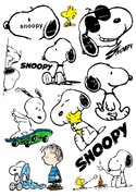 小号F0003-01史路比snoopy-卡通动漫笔记本电脑旅行箱贴纸防水