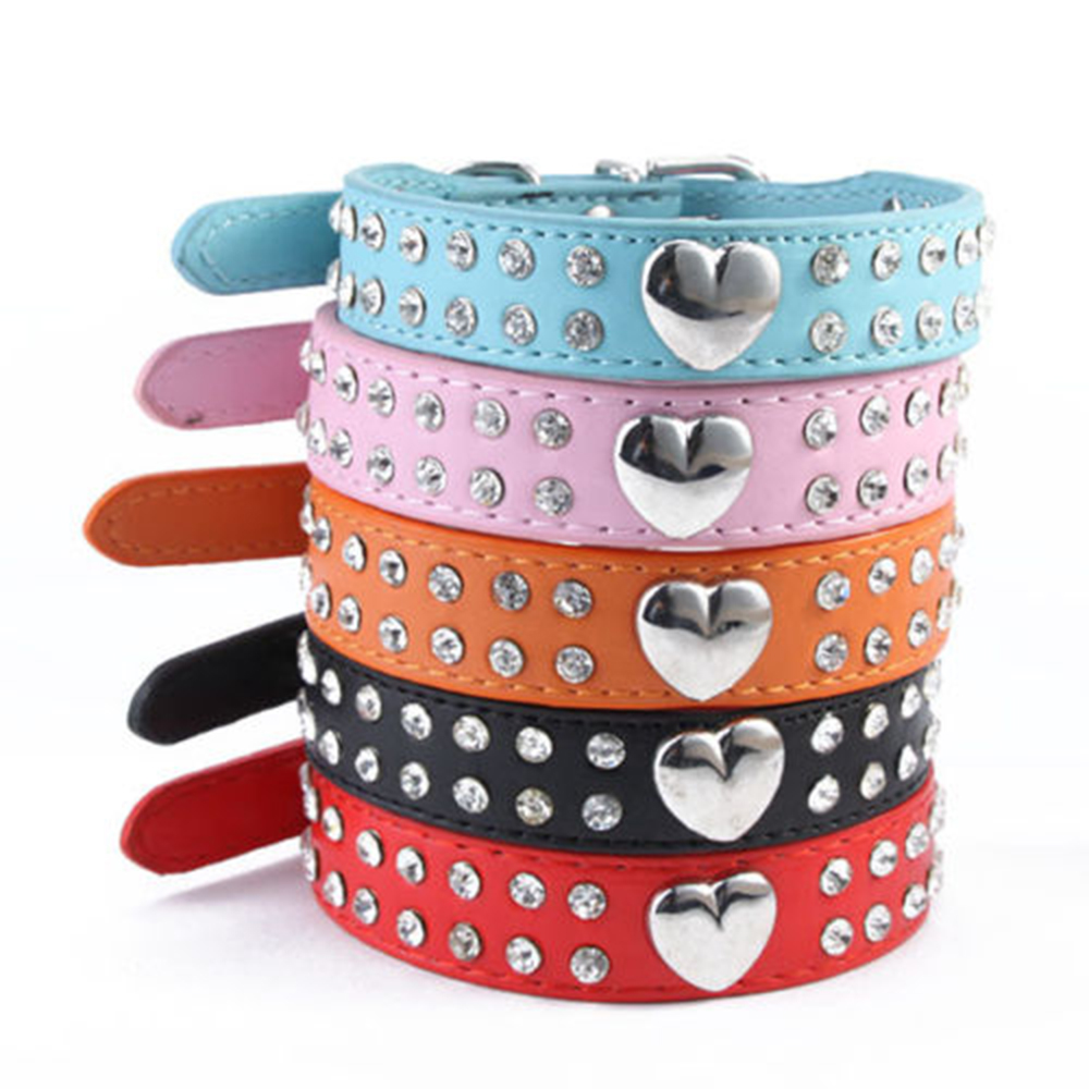 3 Colors Cute Pet Cat Puppy Dog Collar Leather Rhinestones Hin the Home accessories , Other craft accessories category - from Buy2taobao.com to provide professional Taobao agent buy service