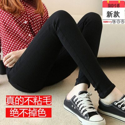 黑色牛仔裤女 韩范修身显瘦中腰弹力紧身九分铅笔小脚裤女长裤潮