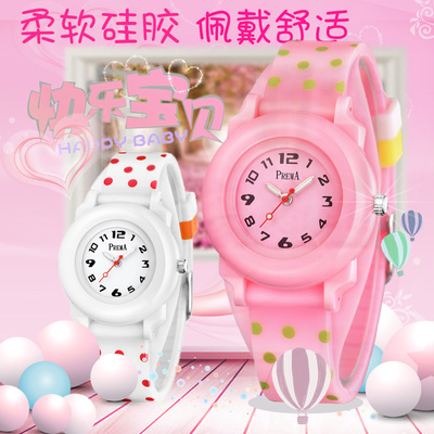 儿童手表女孩韩版小学生女童可爱小巧防水男童小孩少女手表石英表