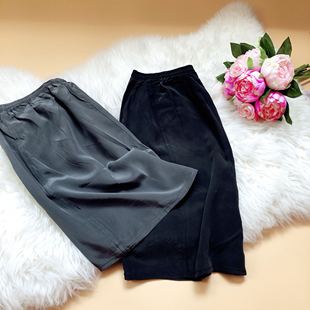 纯真丝沙滩裤 新到深灰色与黑色 加大版本 宽松舒适