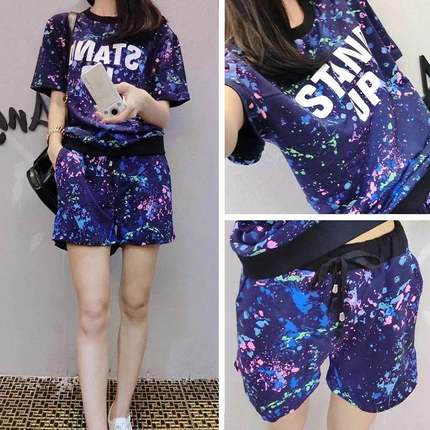 2017 new pattern Add fertilizer XL Women's wear mm Possession of loaded suit Two piece set Fat sister shorts Show thinin the Women's clothing/Boutique , Large size women category - from Buy2taobao.com to provide professional Taobao agent buy service