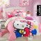 上下架计划:3D卡通hello kitty全棉磨毛加厚四件套床品 保暖纯棉床上用品
