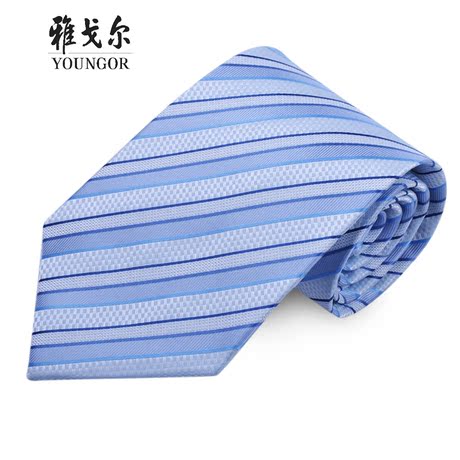 雅戈尔男士领带韩版商务职业正装礼盒蓝色领带 职业领带商品大图