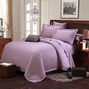 溪美家纺竹棉竹纤维，非南通紫罗兰四件套，轻奢欧式纯色凉感床上用品