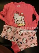 香港hellokitty儿童卡通，睡衣家居服套装，女童纯棉质量超好