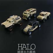 红海行动164合金军事玩具，成品沙漠越野车，运输装甲车大卡车模型
