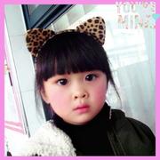 生日礼物 儿童豹纹猫耳朵发箍 个性搭配 宝宝发饰 韩版女童头饰品