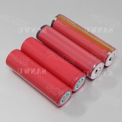 三洋浅蓝头不带保护板 18650 锂电池 带保护板