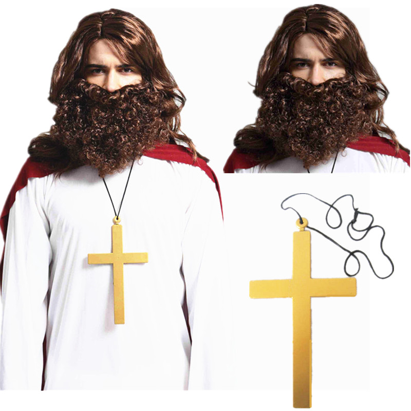 Halloween prop Christianity prop cross Christmas Carnival Plastic Necklace Jesus Wig crossin the Play mode/Anime/Periphery/cos/Board games , Cosplay Apparel/Props/Service , COSPLAY Fitting/Props/Doll clothes category - from Buy2taobao.com to provide professional Taobao agent buy service