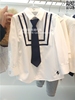 七星囡香港17冬ferrari法拉利时尚帅气衬衫长袖领带儿童装