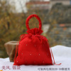 美凤锦袋锦缎中国风双层手提喜糖袋子个性创意，蕾丝袋花边喜糖包