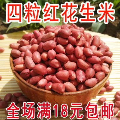 红皮花生米 生小粒花生仁 红衣花生 四粒红 小白沙花生米 250g