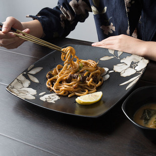 创意个性釉下艺术手绘日式陶瓷，餐具套装杯子饭碗，菜盘沙拉碗盘套具
