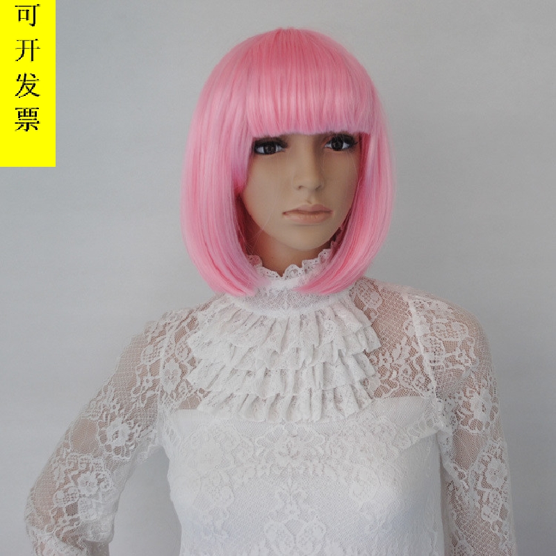 包邮舞会节日cos彩色男女儿童小孩表演假发短发BOBO头加厚浅粉色|msdalam kategori Penjagaan rambut/rambut palsu, rambut palsu, rambut palsu seluruh - dari Buy2taobao.com untuk memberikan perkhidmatan ejen Taobao profesional membeli
