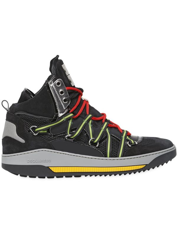 特价Италия代购2015 Dsquared2 男士BANFF NUBUCK&尼龙高帮运动鞋