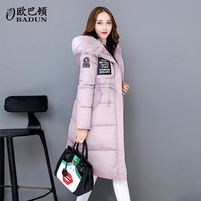 反季棉衣女装中长款2017新款潮冬装休闲棉袄百搭大毛领韩版棉服