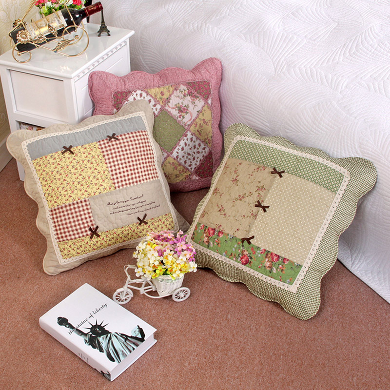 Countryside Patchwork Quilting Pillowcase sofa Cushion Fabric art Cushion Sets pillow automobile backrest Excludingin the Home Fabric , Pillow/Pillow category - from Buy2taobao.com to provide professional Taobao agent buy service