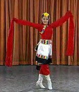 红果果舞台演出服饰民族舞服装祝福藏族舞蹈服饰