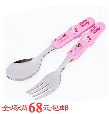 韩国进口乐扣新款HELLO KITTY不锈钢卡通勺叉套装 儿童餐具LKT008在类目 餐饮具, 餐具, 叉/勺/筷套装中 - 来自Buy2taobao.com提供专业的淘宝代购服务