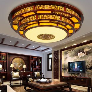 中式吸顶灯圆形led客厅，灯卧室灯现代酒店，包厢大厅吸顶灯灯饰灯具