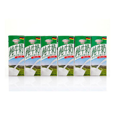 【天猫超市】德国进口Hochwald好沃得全脂纯牛奶6盒*200ml便利装