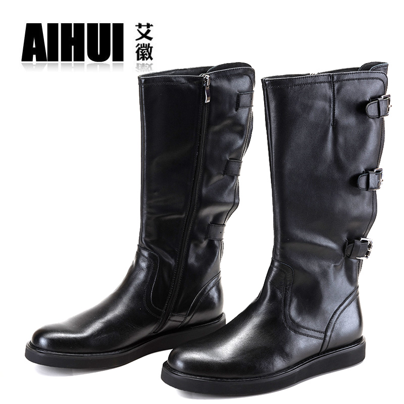 真皮男靴子马靴高筒靴长靴子男士牛皮靴英伦马丁靴长筒靴军靴潮流|ruв категории Мужская обувь, сапоги - от Buy2taobao.com для оказания профессиональной услуги покупки агента Taobao