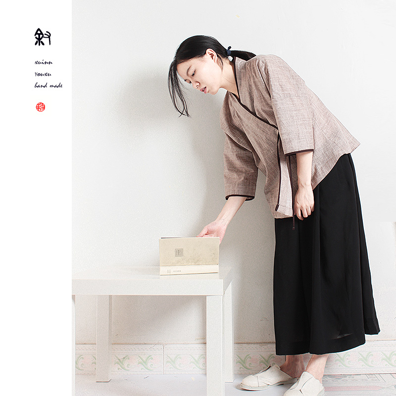 有叙|百搭单品|黑色超宽大九分裤阔腿裤裙裤|msdalam kategori Butik wanita / wanita, pakaian/pakaian kebangsaan/peringkat pakaian, pakaian/pakaian Cina, seluar - dari Buy2taobao.com untuk memberikan perkhidmatan ejen Taobao profesional membeli