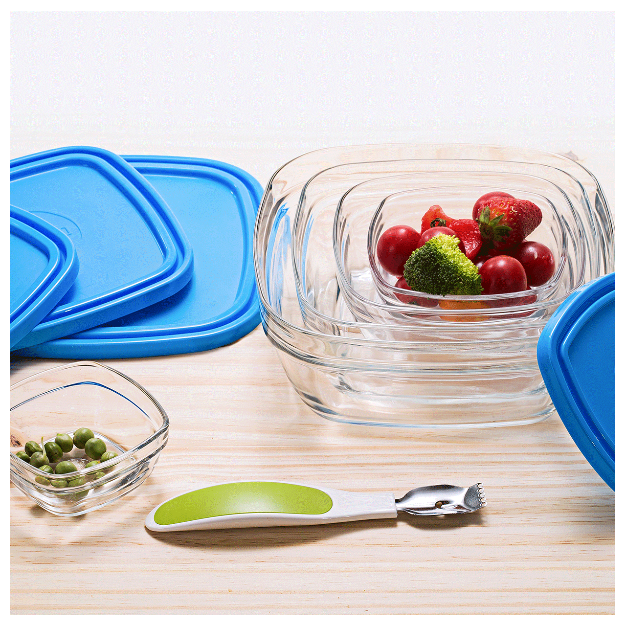 Imported DURALEX Multi Ricean Toughened glass Preservation box 5 Set of parts Microwave Oven Unsealed)in the Tableware , Fresh container/Fresh Containers , Crisper category - from Buy2taobao.com to provide professional Taobao agent buy service