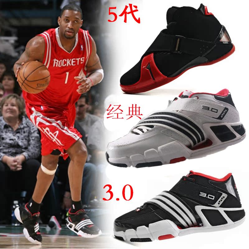 麦迪篮球鞋 tmac5代 3.0代 麦迪3代篮球鞋 麦蒂战靴黑红男鞋战鞋