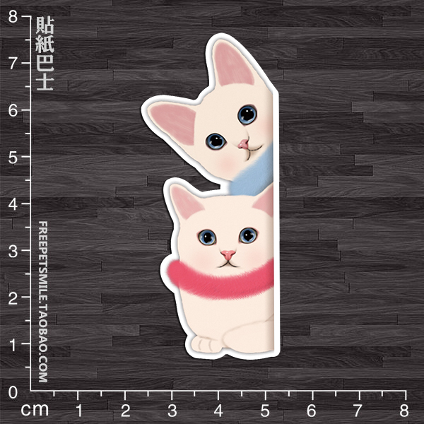 Hand-painted cat Meng cat environmental protection Kids stickers Repeated tearing Nursery wall stickers Trolley Stickers I071in the 3C Digital Accessories, Laptop Accessories , Colorful stickers notebook category - from Buy2taobao.com to provide professional Taobao agent buy service