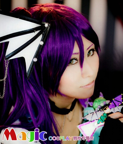 cosplay假发 美妙天堂 东堂诗音 比良平千咲 银魂 寺门通 蓝紫色在类目 模玩/动漫/周边/cos/桌游, Cosplay服饰/道具/服务, COSPLAY配件/道具/人偶服中 - 来自Buy2taobao.com提供专业的淘宝代购服务