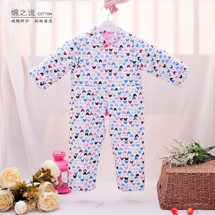 纯手工天然新棉花纯棉针织布料宝宝儿童棉袄棉