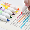 荧光笔标记记号笔创意彩色，印章学生用粗划重点糖果色，套装一套闪光银光的笔