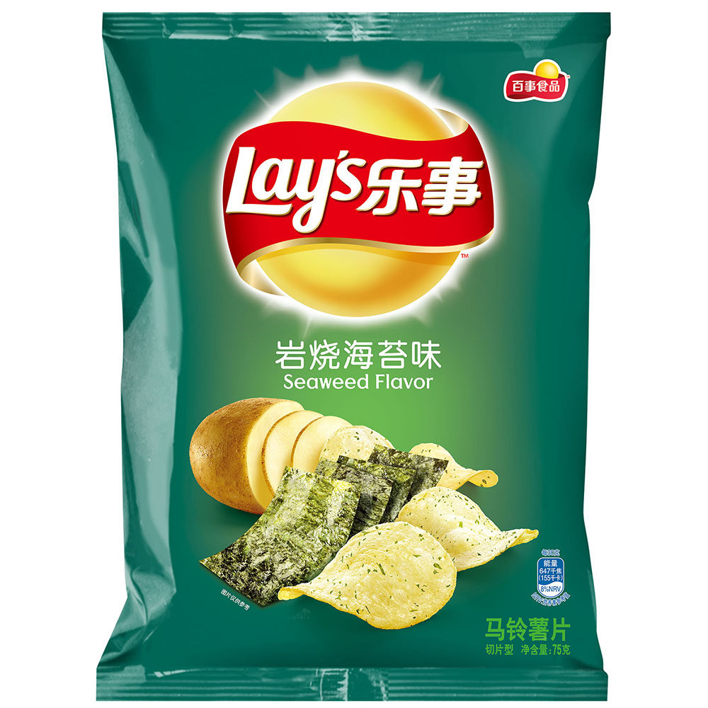 【天猫超市】百事食品 乐事岩烧海苔味75g   办公室休闲食品
