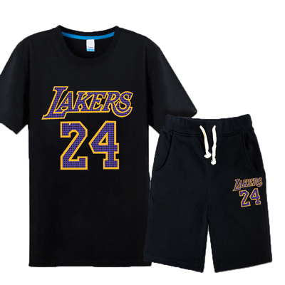 湖人科比短袖T恤男学生24号球衣青年加肥加大