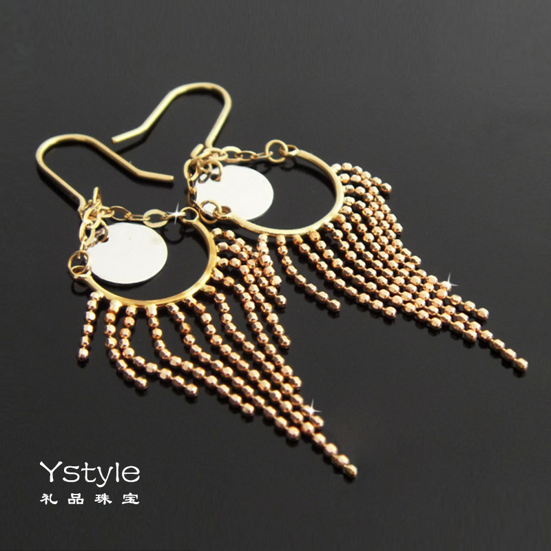 【Ystyle礼品珠宝】★18K金 K-gold 耳饰 流苏耳坠|msdalam kategori barang kemas/berlian/Emerald/emas, K金首饰, 耳饰 - dari Buy2taobao.com untuk memberikan perkhidmatan ejen Taobao profesional membeli