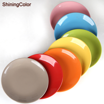 创意彩色陶瓷餐具韩式平盘 多色水果盘西餐盘牛排盘菜盘子8.5英寸