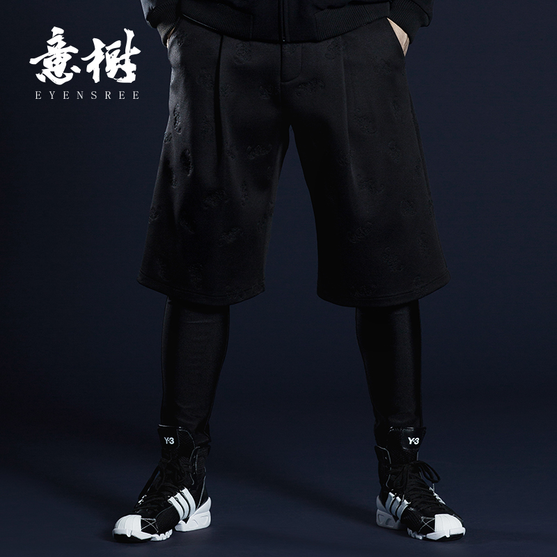意树中国风原创五分裤男士时尚休闲打底裤潮流两件套装运动短裤秋|msdalam kategori Pakaian Lelaki, seluar santai - dari Buy2taobao.com untuk memberikan perkhidmatan ejen Taobao profesional membeli